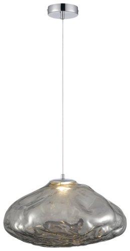 Светильник подвесной LED Isola WE219.03.163 Wertmark чёрный серый 1 лампа, основание хром в стиле современный выдувное