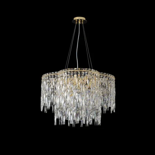 Люстра подвесная ABRIL SP12 GOLD Crystal Lux прозрачная на 12 ламп, основание золотое в стиле классический фото 4 Люстра подвесная ABRIL SP12 GOLD Crystal Lux прозрачная на 12 ламп, основание золотое в стиле классический фото 4