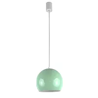 Светильник подвесной Aura 20 LH032009 LightHall зелёный на 1 лампу, основание белое в стиле лофт 
