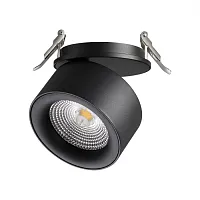 Светильник точечный LED Groda 358783 Novotech чёрный 1 лампа, основание чёрное в стиле современный 