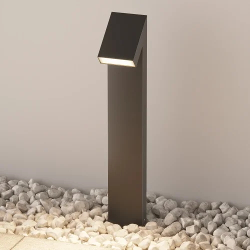 Парковый светильник LED Guss O592FL-L15GF3K Maytoni уличный IP65 графит на 1 лампу, плафон графит в стиле хай-тек современный LED фото 15
