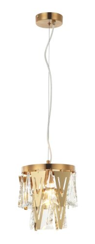 Светильник подвесной Vaviani 2148/05/01P Stilfort прозрачный 1 лампа, основание бронзовое в стиле современный 