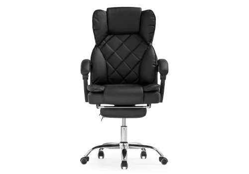 Компьютерное кресло Kolson black 15341 Woodville, чёрный/экокожа, ножки/металл/хром, размеры - *1240***640*680 фото 4