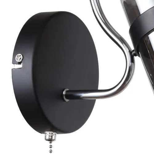 Бра с выключателем Affable 2351-1W F-promo серый на 1 лампа, основание чёрное хром в стиле современный  фото 3