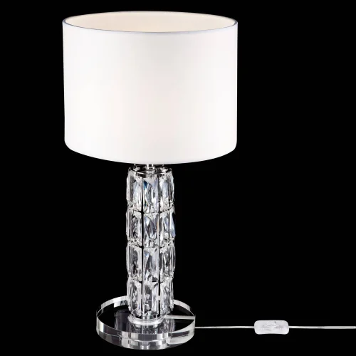 Настольная лампа Talento DIA008TL-01CH Maytoni белая 1 лампа, основание хром стекло металл в стиле современный  фото 2