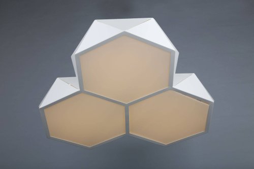 Люстра потолочная LED Evesham OML-45307-60 Omnilux белая на 1 лампа, основание белое в стиле хай-тек  фото 4