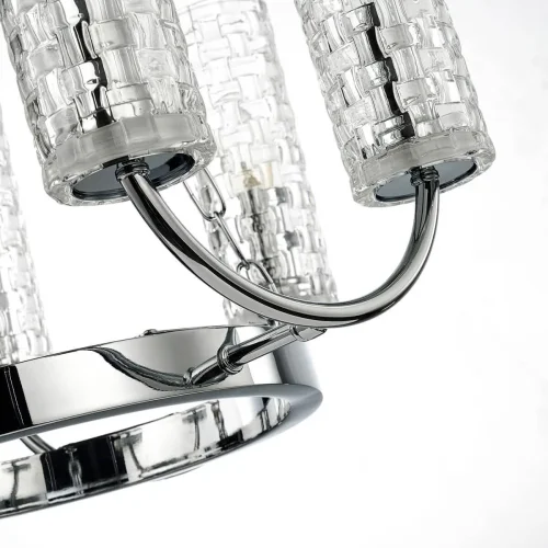 Люстра подвесная Syreni 2816-6P Favourite прозрачная на 6 ламп, основание хром в стиле замковый  фото 7
