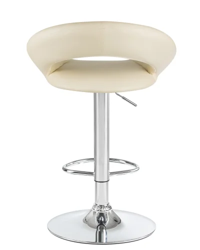 Стул барный набор 2 шт. SET-2 5001-LM MIRA , цвет сиденья кремовый, цвет основания хром Dobrin, /экокожа, ножки/металл/хром, размеры - 790*1020***535*470 фото 6