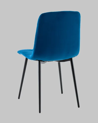 Стул Одди NEW велюр синий УТ000041281 Stool Group, синий/велюр, ножки/металл/чёрный, размеры - ***** фото 6