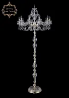 Торшер 13.21.10.300.h-210.Gd.Sp Bohemia Art Classic  прозрачный 10 ламп, основание золотое в стиле классический
