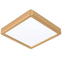 Светильник потолочный LED Fueva 5 900183 Eglo белый 1 лампа, основание матовое латунь в стиле современный квадраты