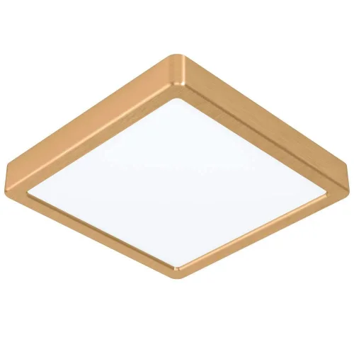 Светильник потолочный LED Fueva 5 900183 Eglo белый 1 лампа, основание матовое латунь в стиле современный квадраты