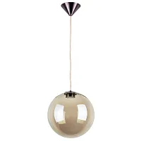 Светильник подвесной LED Sferetta 801013 Lightstar янтарный 1 лампа, основание бордовое коричневое в стиле минимализм 