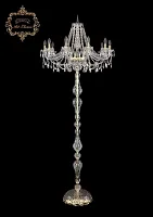 Торшер 13.25.10.300.h-210.Gd.Sp Bohemia Art Classic  прозрачный 10 ламп, основание золотое в стиле классика
