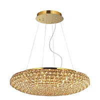 Люстра хрустальная KING SP12 ORO Ideal Lux золотая прозрачная на 12 ламп, основание золотое в стиле современный 