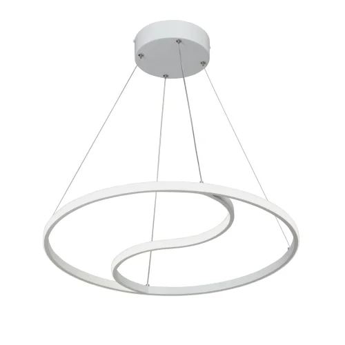 Светильник подвесной LED V4652-0/1S Vitaluce без плафона на 1 лампу, основание белое в стиле хай-тек кольца