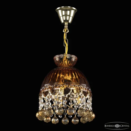 Светильник подвесной 5478/22 G Amber/M-1G Balls K721 Bohemia Ivele Crystal янтарный 3 лампы, основание золотое прозрачное в стиле классический balls