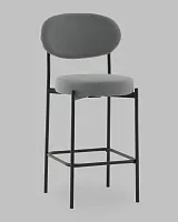 Стул Полубарный Бриф DD велюр серый УТ000041515 Stool Group, серый/велюр, ножки/сталь/чёрный, размеры - *****