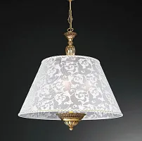 Люстра подвесная  L 7532/60 Reccagni Angelo белая на 5 ламп, основание золотое в стиле классический 