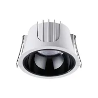 Светильник точечный LED Knof 358695 Novotech белый чёрный 1 лампа, основание белое в стиле современный 