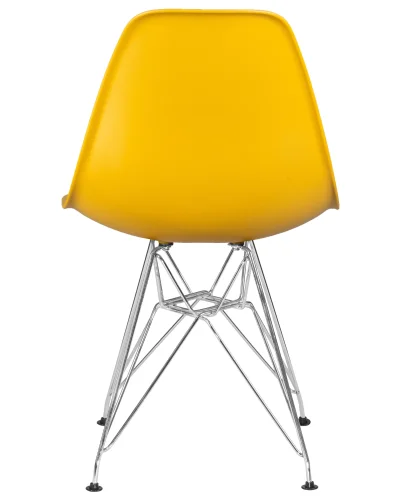 Стул обеденный 638APP-LMZL DSR, цвет сиденья горчичный (Y-03), цвет основания хромированная сталь Dobrin, жёлтый/, ножки/металл/хром, размеры - ****460*535 фото 5