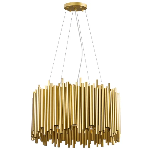 Люстра подвесная Savona 816102 Lightstar золотая на 10 ламп, основание золотое в стиле арт-деко 