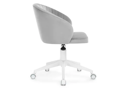 Компьютерное кресло Пард confetti silver серый / белый 464231 Woodville, серый/велюр, ножки/пластик/белый, размеры - *870***590*600 фото 4