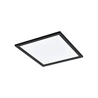 Светильник потолочный LED Salobrena-Z 900051 Eglo белый 1 лампа, основание чёрное в стиле хай-тек современный квадраты