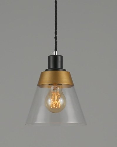 Светильник подвесной Brizzi V2780-1P Moderli прозрачный 1 лампа, основание чёрное в стиле современный  фото 4