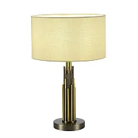 Настольная лампа Gloria SL1638.304.01 ST-Luce серая на 1 лампу, основание латунь металл в стиле арт-деко 