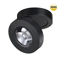 Светильник накладной/встраиваемый LED Groda 359410 Novotech чёрный 1 лампа, основание чёрное в стиле хай-тек круглый