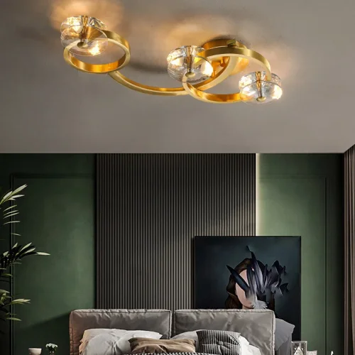 Светильник потолочный ADONICA ARCH L8 208108-23 ImperiumLoft прозрачный на 8 ламп, основание латунь в стиле современный фото 12