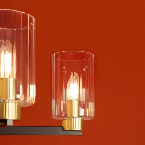 Люстра на штанге Ombre FR2051CL-05BBS Freya прозрачная на 5 ламп, основание чёрное в стиле классический фото 10 Люстра на штанге Ombre FR2051CL-05BBS Freya прозрачная на 5 ламп, основание чёрное в стиле классический фото 10