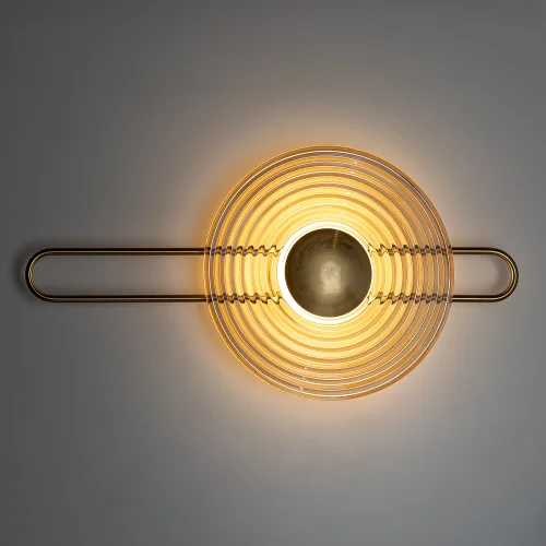 Бра LED Corta CL245011 Citilux янтарный на 1 лампу, основание бронзовое в стиле современный хай-тек фото 4