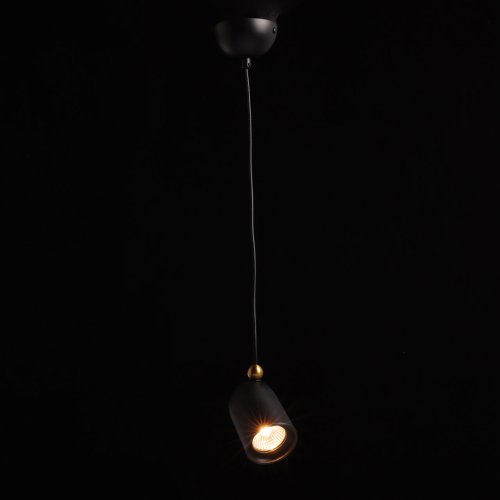 Светильник подвесной Астор 545013701 DeMarkt чёрный 1 лампа, основание чёрное в стиле современный  фото 2