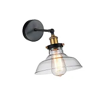 Бра лофт Cascabel 1876-1W Favourite прозрачный 1 лампа, основание бронзовое коричневое в стиле лофт 