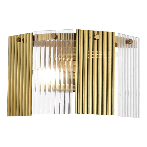 Бра Tresa SLE1123-301-02 Evoluce золотой прозрачный на 2 лампы, основание латунь в стиле современный 