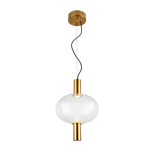 Светильник подвесной LED Allenore SL1582.303.01 ST-Luce прозрачный на 1 лампу, основание бронзовое в стиле современный 