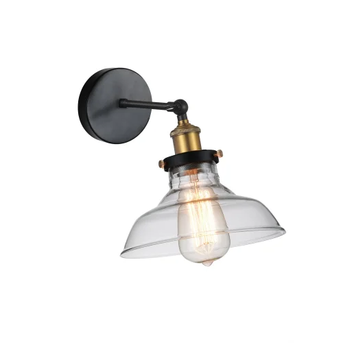 Бра лофт Cascabel 1876-1W Favourite прозрачный на 1 лампа, основание бронзовое коричневое в стиле лофт 