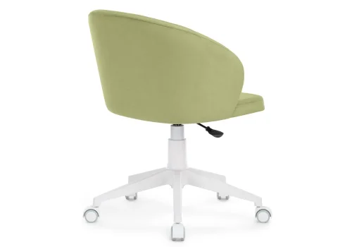 Компьютерное кресло Пард confetti green 464234 Woodville, зелёный/велюр, ножки/пластик/белый, размеры - *870***590*600 фото 5