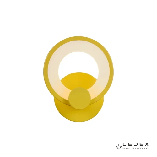 Бра LED Ring A001/1 Yellow iLedex жёлтый на 1 лампа, основание жёлтое в стиле современный хай-тек кольца фото 2