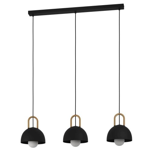 Светильник подвесной Calmanera 99694 Eglo чёрный 3 лампы, основание чёрное в стиле современный 