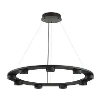 Светильник подвесной LED Turman 6631/75L Odeon Light чёрный 1 лампа, основание чёрное в стиле современный 
