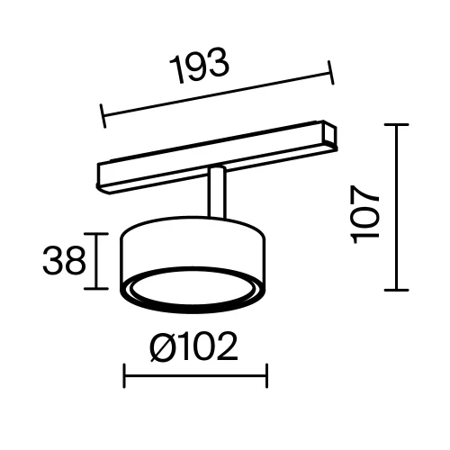 Трековый светильник LED Magnetic track system Exility TR040-2-18W3K-BBS Maytoni латунь для шинопроводов серии Magnetic track system Exility чёрный фото 11
