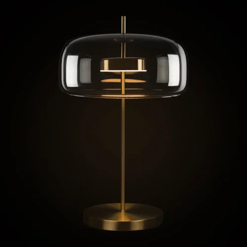 Настольная лампа LED Dauphin 10041T/B LOFT IT чёрная серая 1 лампа, основание бронзовое металл в стиле современный  фото 4