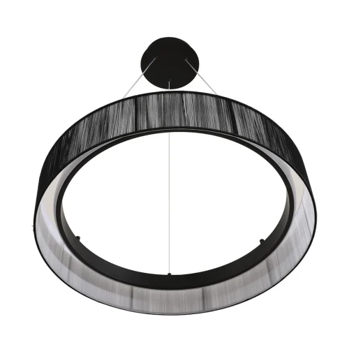 Светильник подвесной LED Kava 8371/40L Lumion чёрный на 1 лампу, основание чёрное в стиле минимализм кольца фото 4