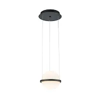 Светильник подвесной LED Ringar 4502-1P Favourite белый 1 лампа, основание чёрное в стиле современный 