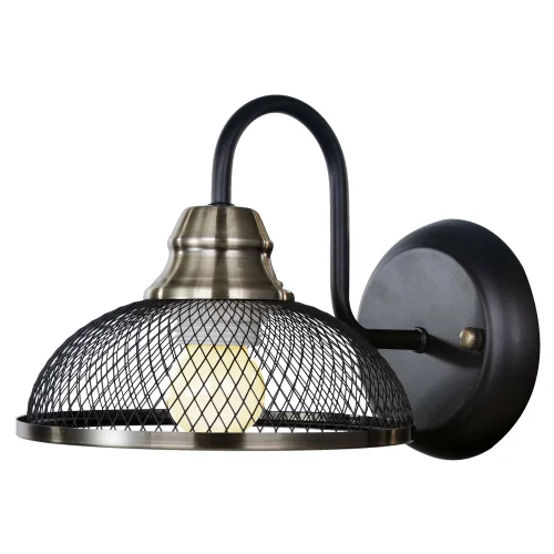 Бра Safford GRLSP-9953 Lussole чёрный на 1 лампа, основание чёрное в стиле современный 