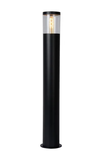 Парковый светильник Fedor 14899/80/30 Lucide уличный IP44 чёрный 1 лампа, плафон прозрачный в стиле современный E27