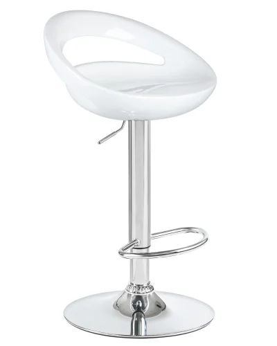 Стул барный набор 2 шт. SET-2 1010-LM DISCO, цвет сиденья белый, цвет основания хром Dobrin, /полимер, ножки/металл/хром, размеры - 790*1000***470*440 фото 3